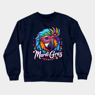 mardi gras parrot Crewneck Sweatshirt